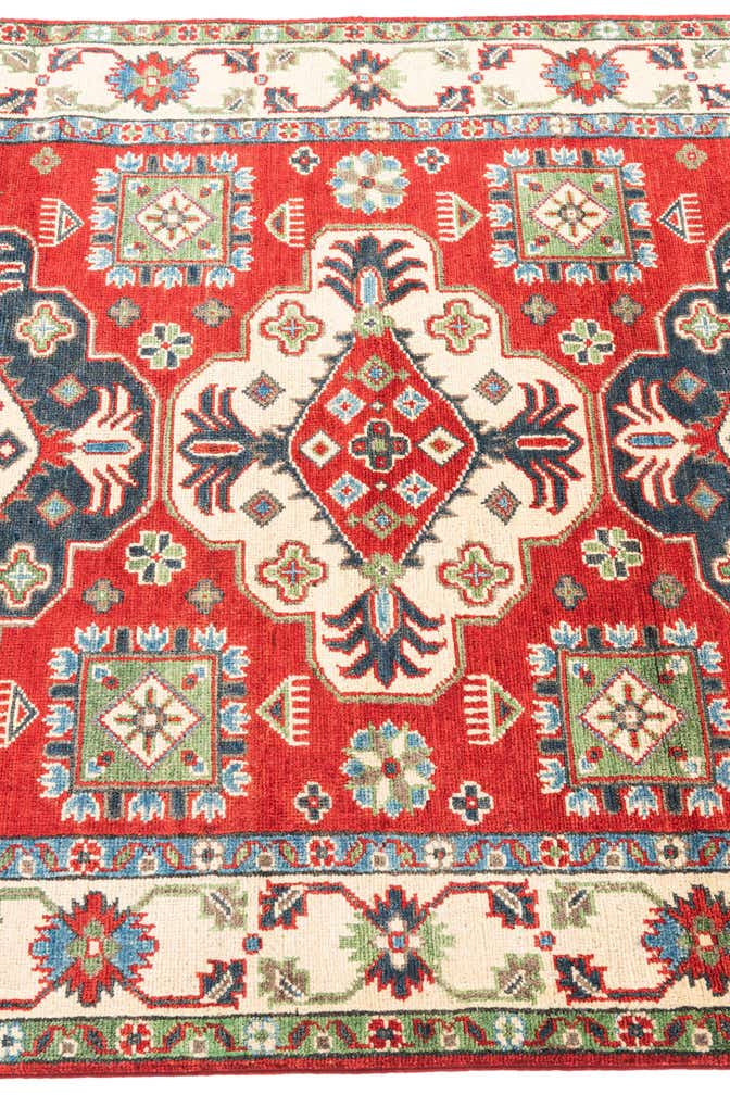 125cm x 185cm Handgeknoopt Kazak Vloerkleed