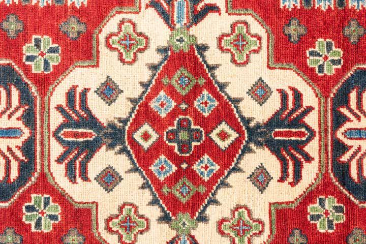 125cm x 185cm Handgeknoopt Kazak Vloerkleed