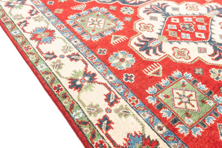 125cm x 185cm Handgeknoopt Kazak Vloerkleed