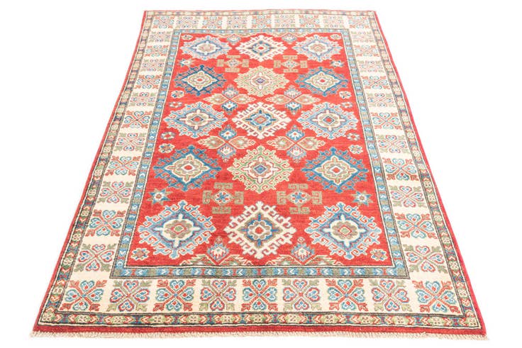 Detail image of 4' x 6' 1 Hand Knotted Kazak Rug