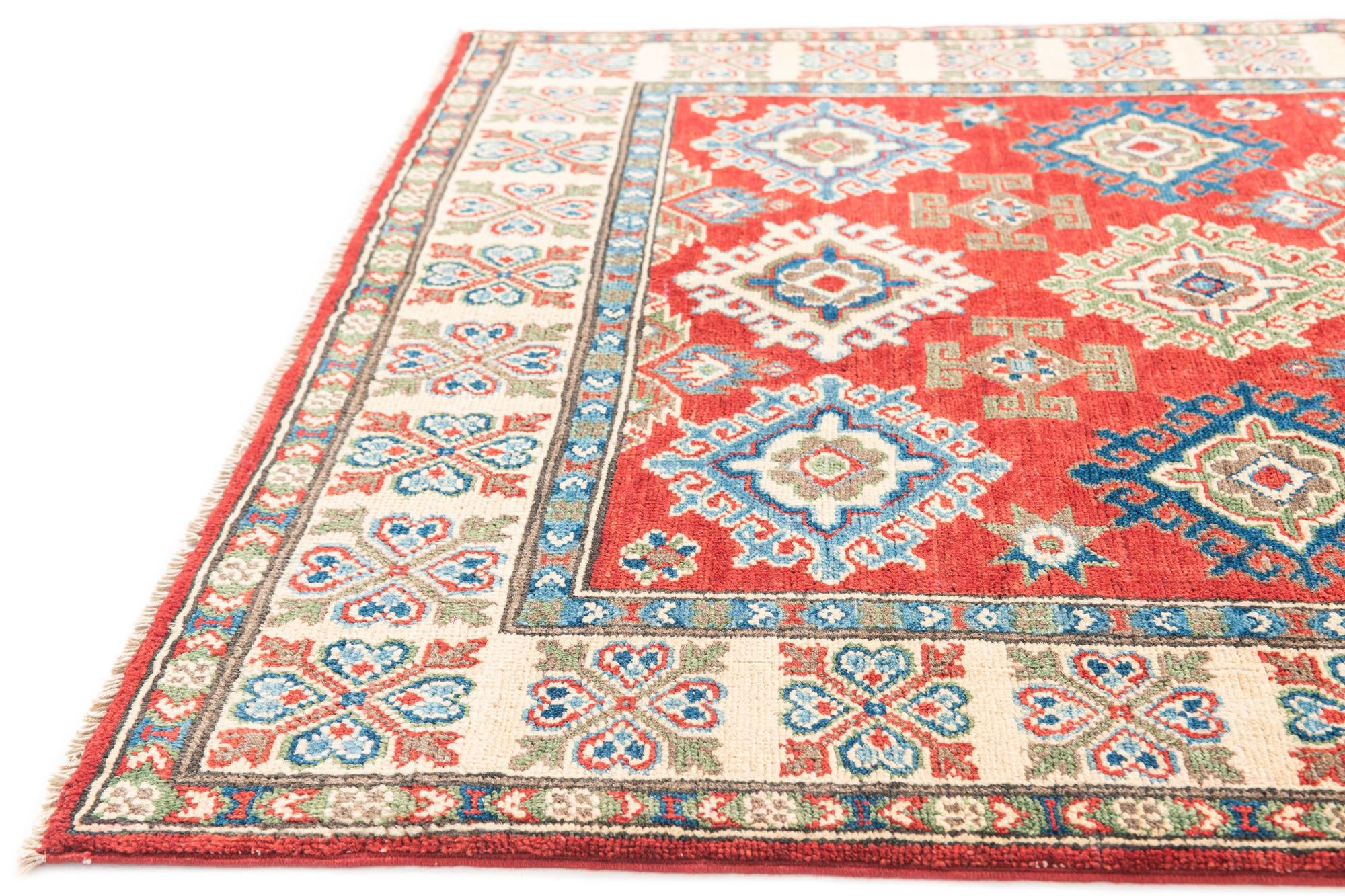 4' x 6' 1 Hand Knotted Kazak Rug