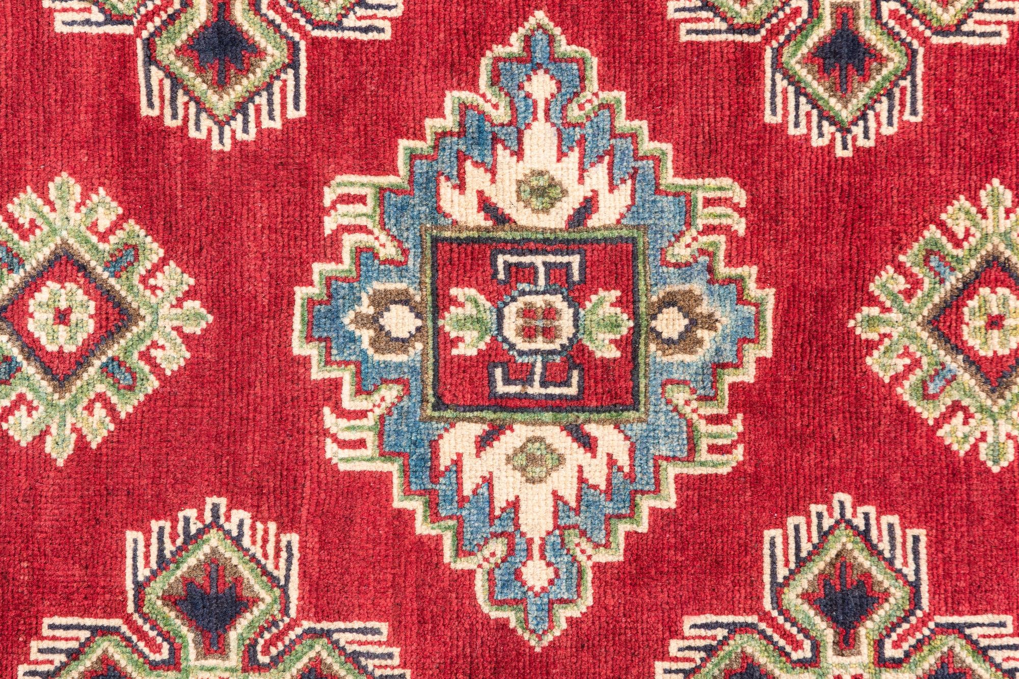 4' x 6' 2 Hand Knotted Kazak Rug
