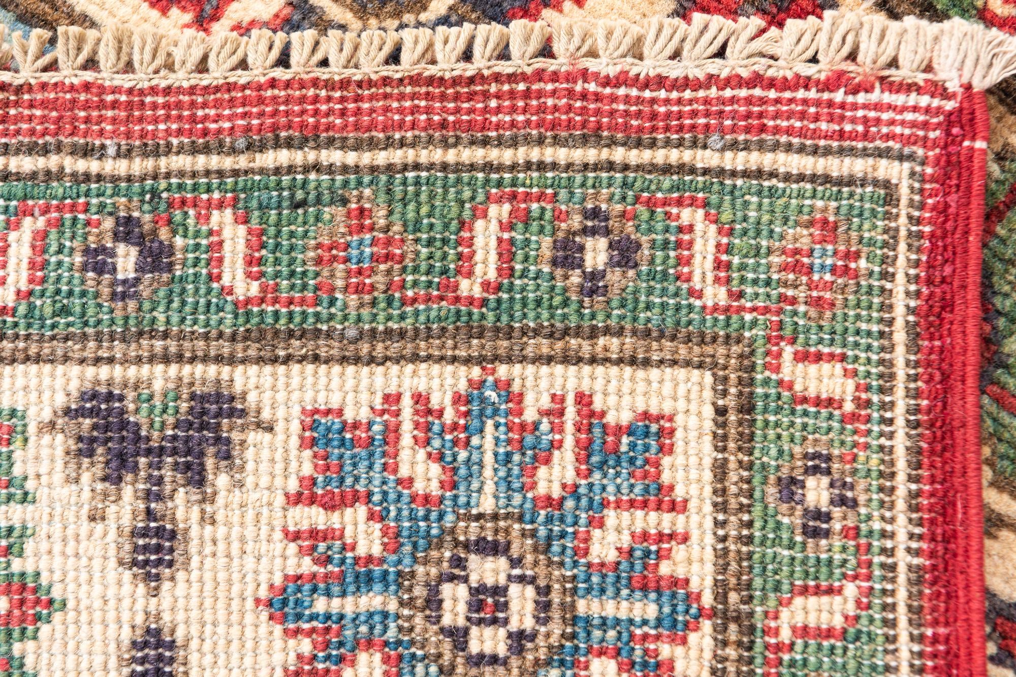 4' x 6' 2 Hand Knotted Kazak Rug