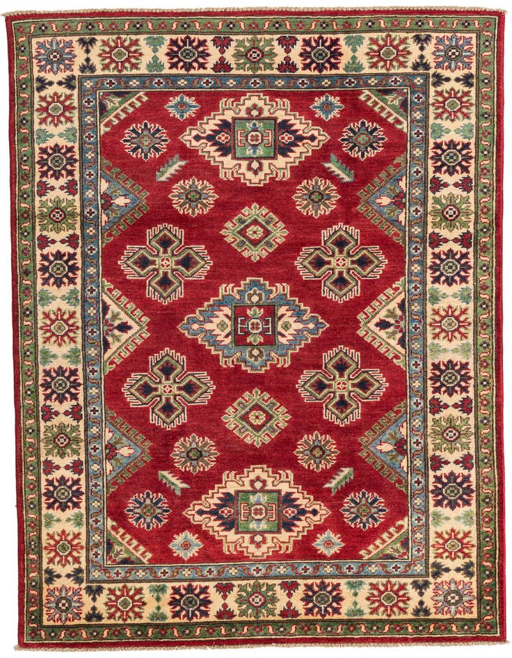 Detail image of 4' x 6' 2 Hand Knotted Kazak Rug