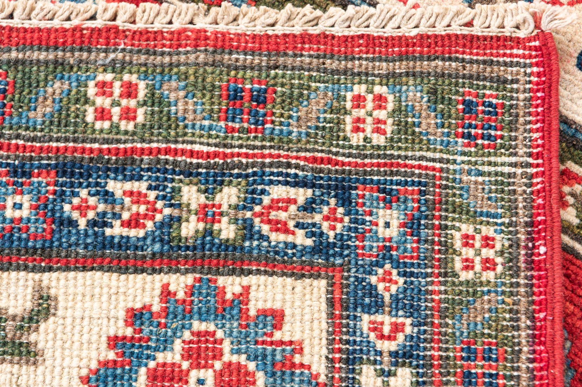 4' x 6' Hand Knotted Kazak Rug
