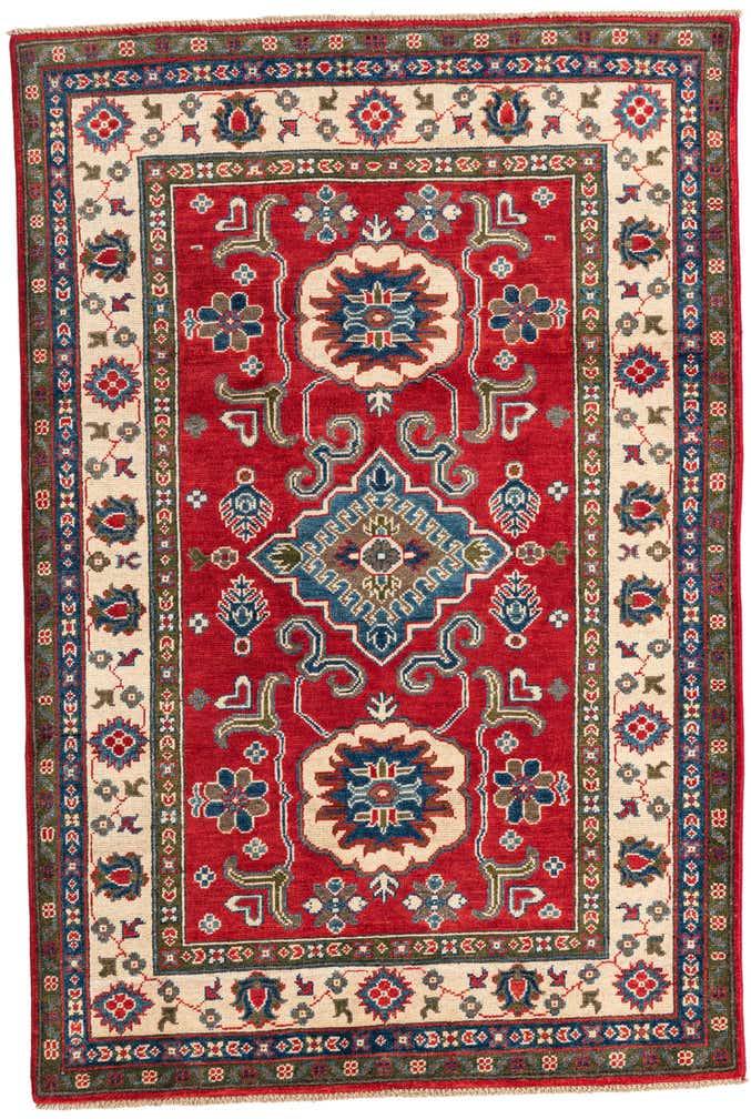 4' x 6' Hand Knotted Kazak Rug
