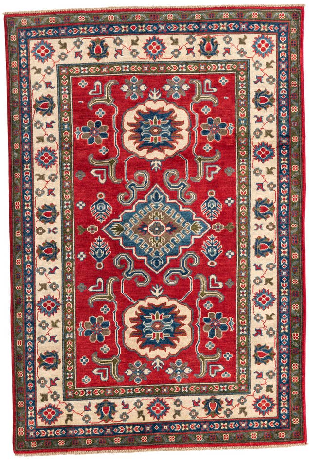 Detail image of 4' x 6' Hand Knotted Kazak Rug