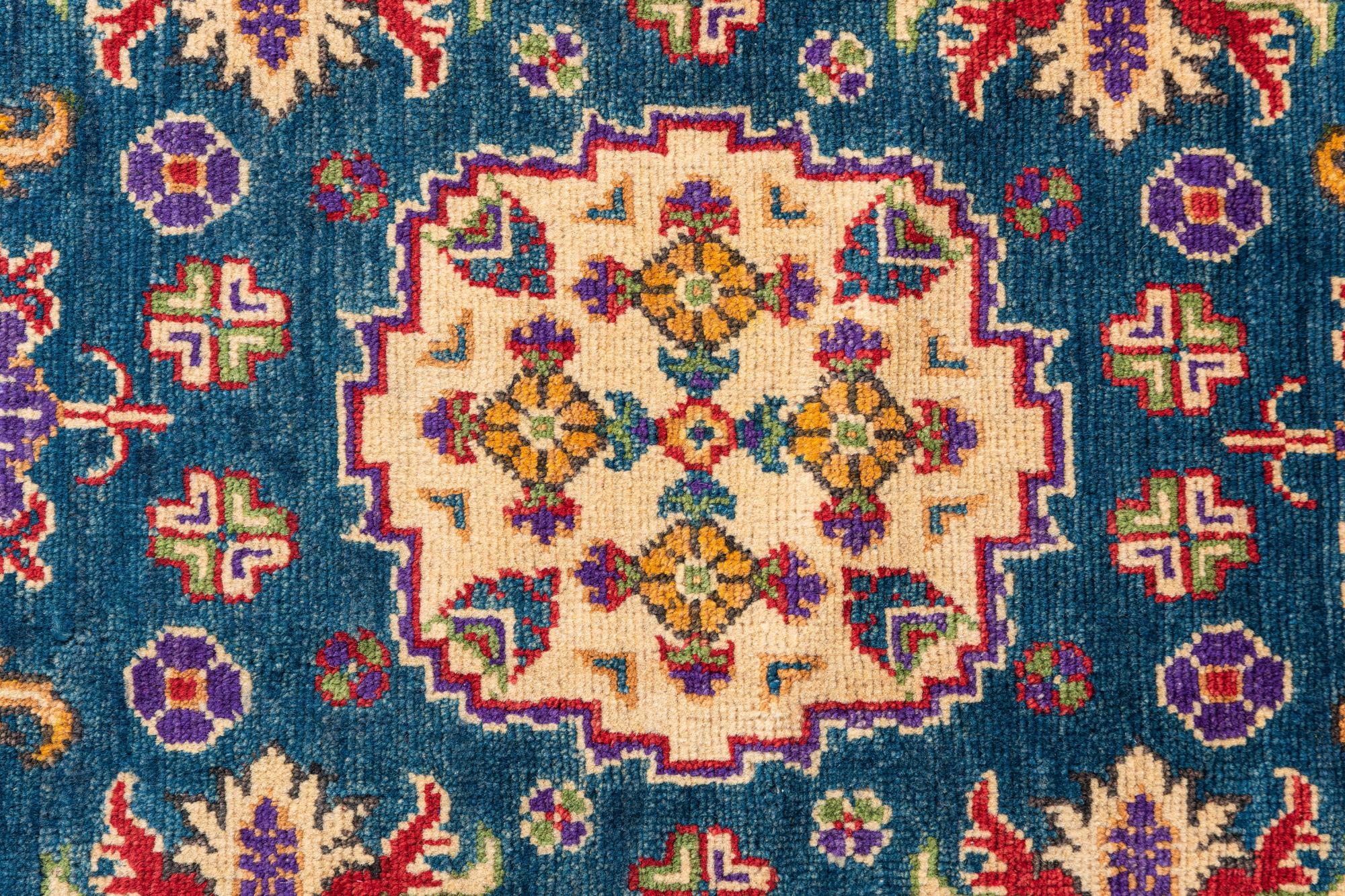4' x 6' 4 Hand Knotted Kazak Rug