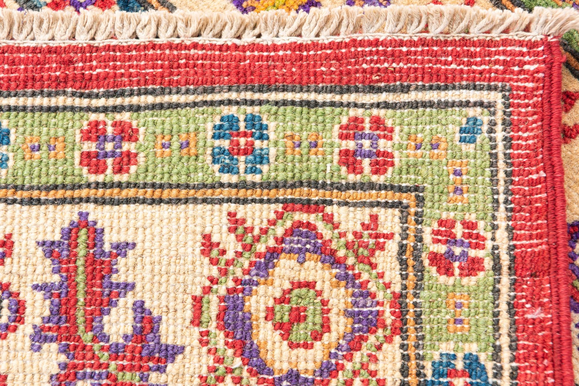 4' x 6' 4 Hand Knotted Kazak Rug