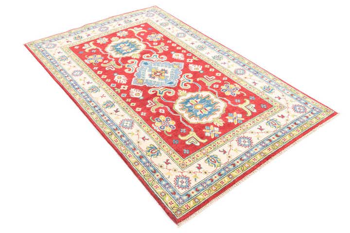 3' 10 x 6' 3 Hand Knotted Kazak Rug
