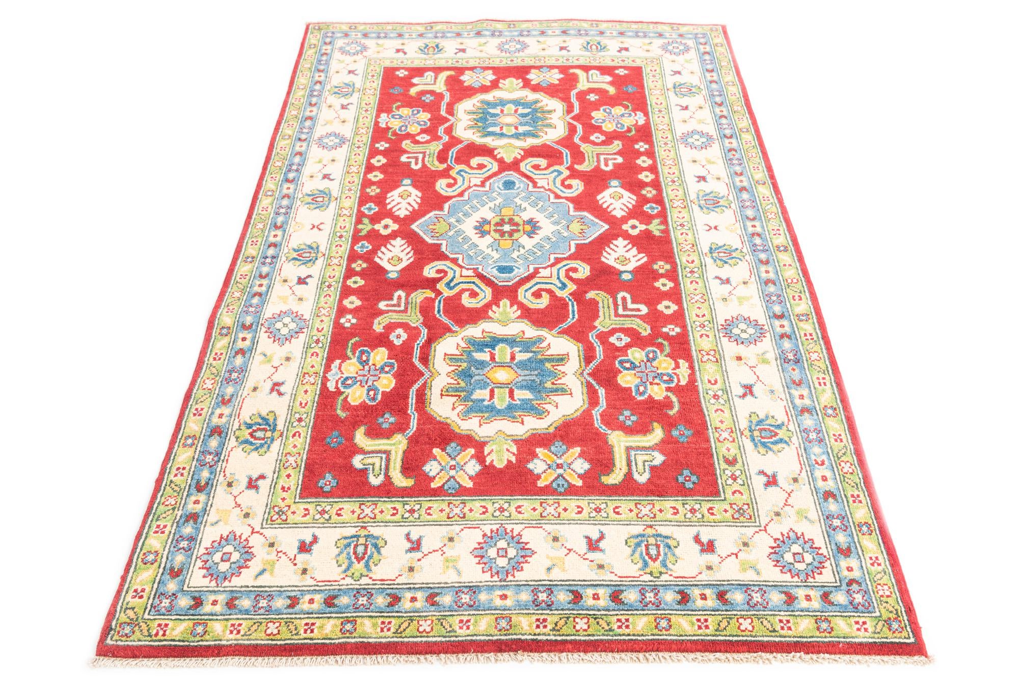3' 10 x 6' 3 Hand Knotted Kazak Rug