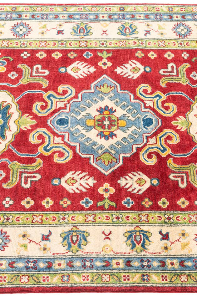 Detail image of 3' 10 x 6' 3 Hand Knotted Kazak Rug
