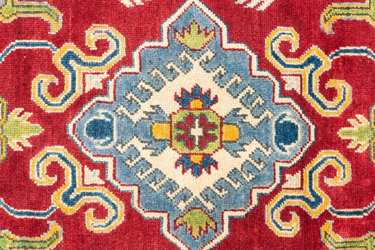 Detail image of 3' 10 x 6' 3 Hand Knotted Kazak Rug