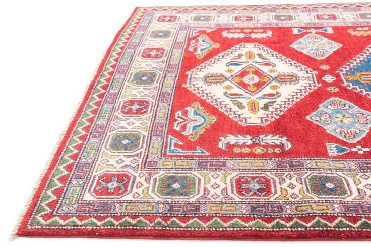 Detail image of 4' 1 x 6' Hand Knotted Kazak Rug