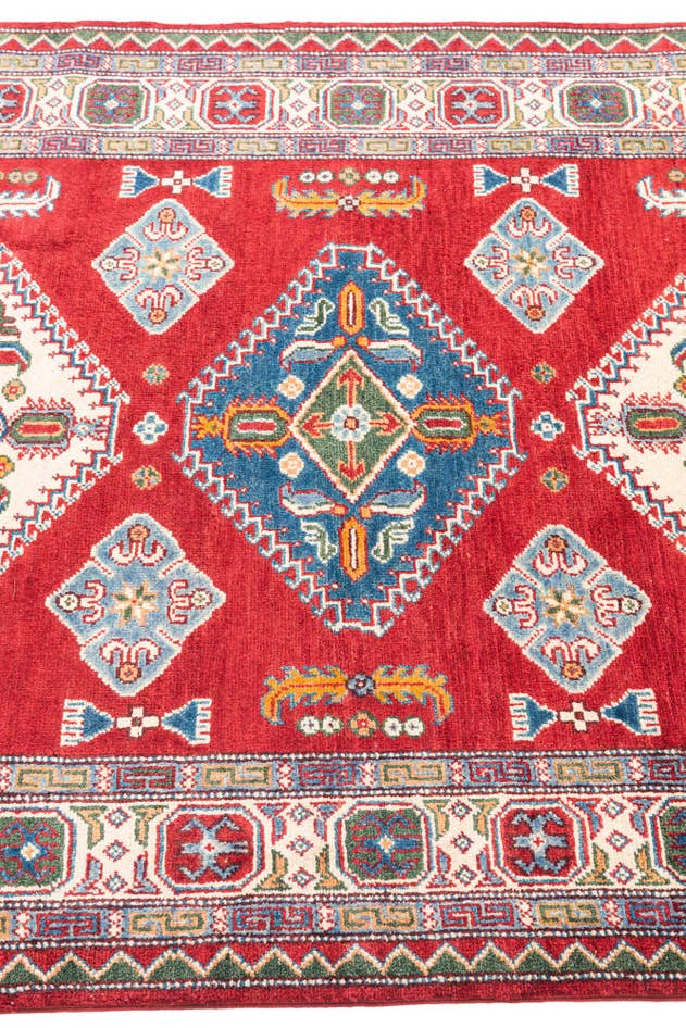 Detail image of 4' 1 x 6' Hand Knotted Kazak Rug