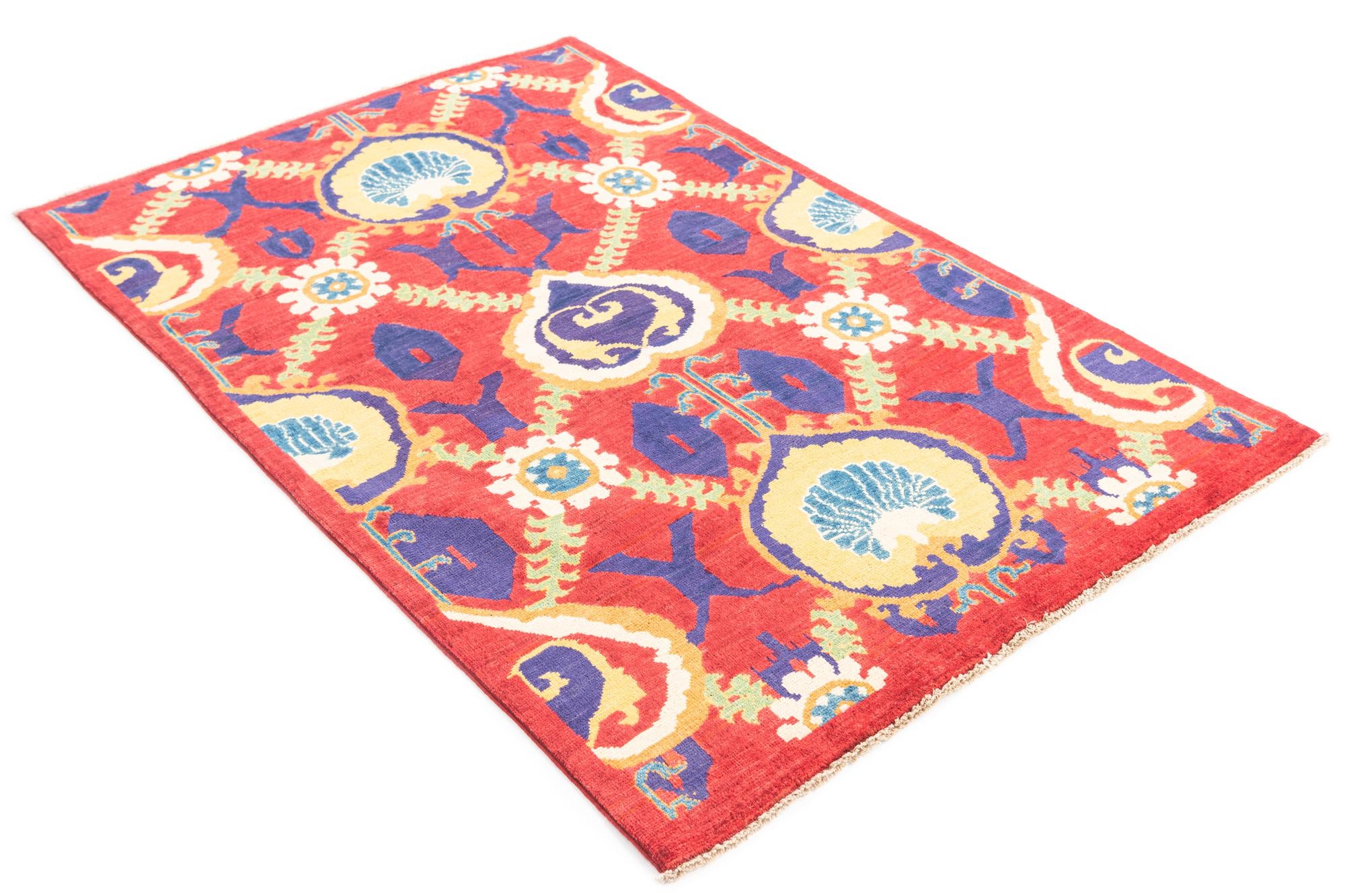 3' 10 x 6' 1 Hand Knotted Kazak Rug