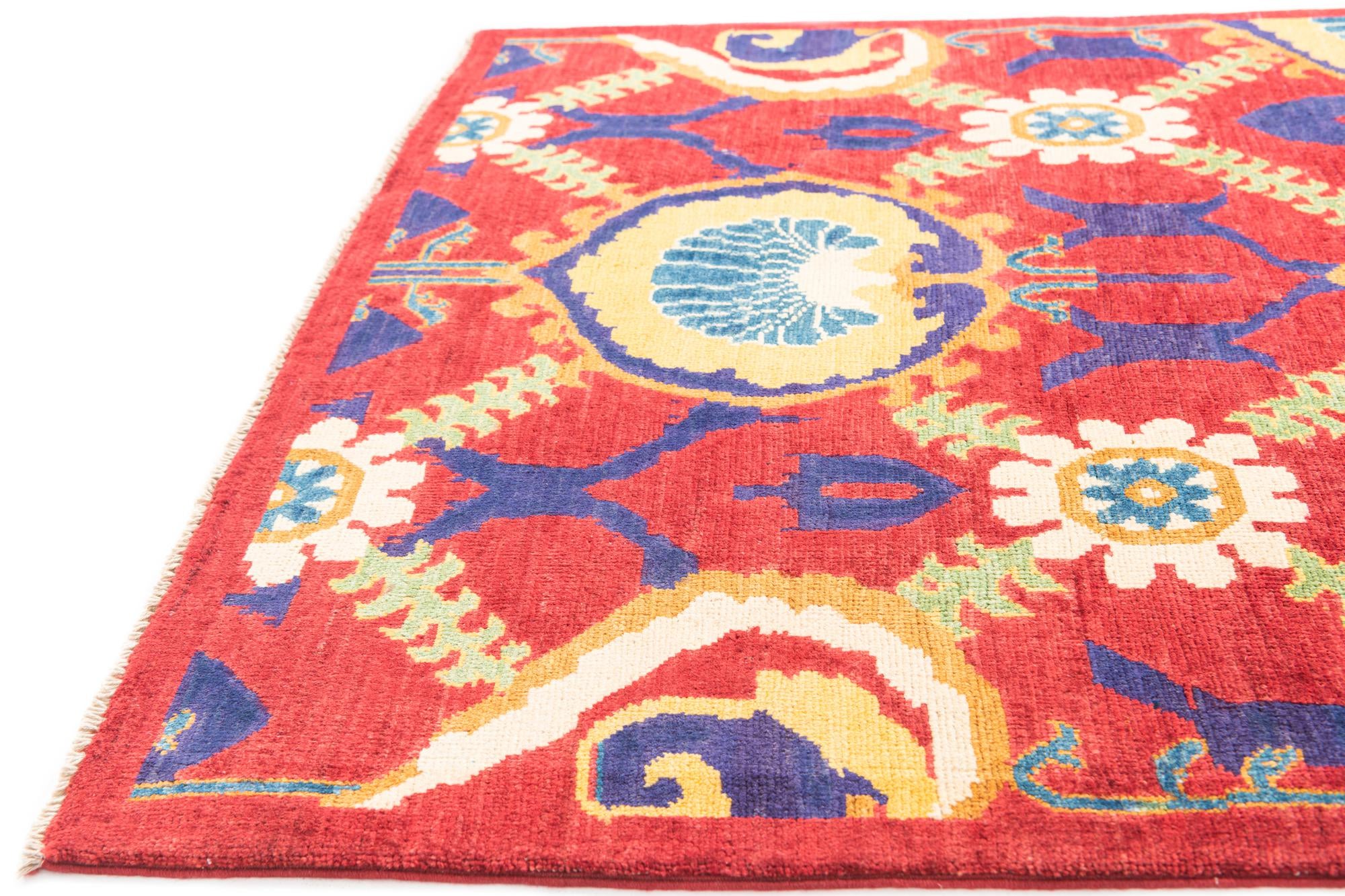 3' 10 x 6' 1 Hand Knotted Kazak Rug