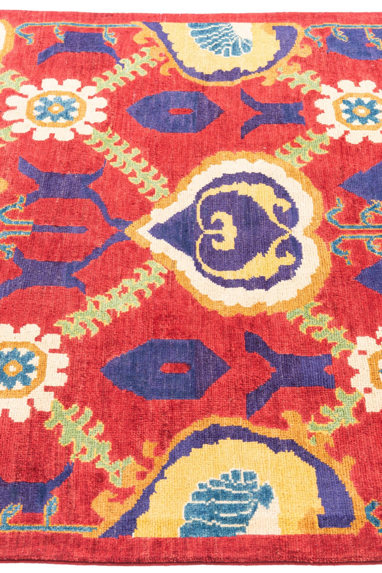 3' 10 x 6' 1 Hand Knotted Kazak Rug