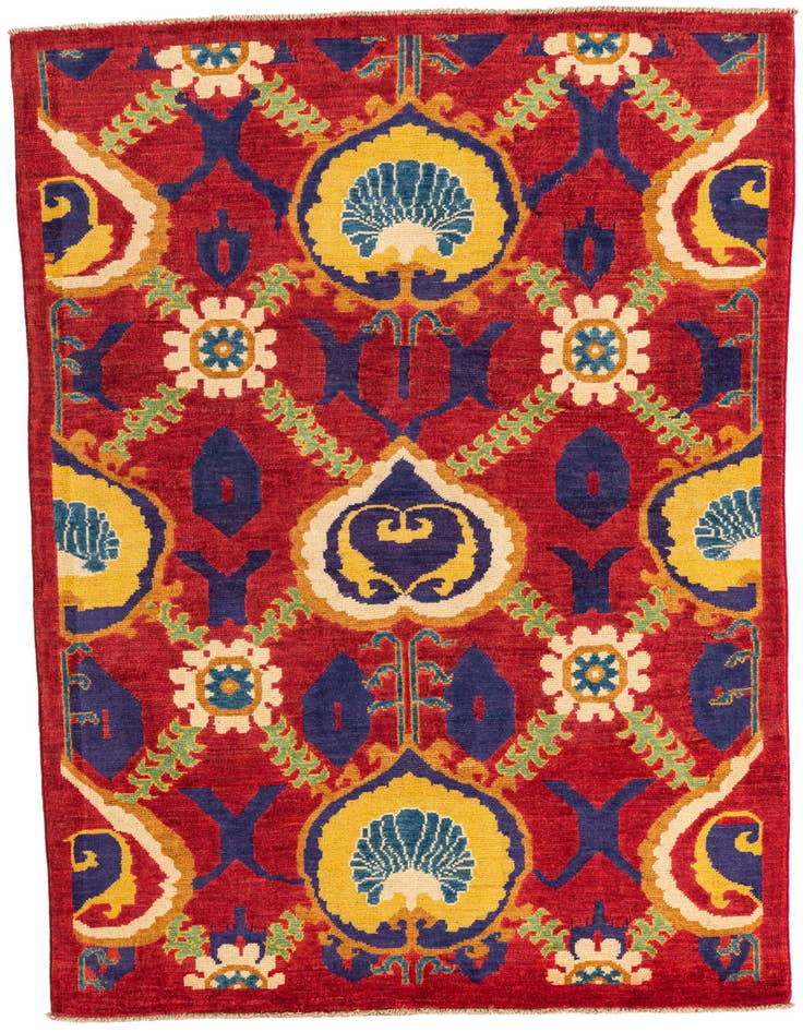 Detail image of 3' 10 x 6' 1 Hand Knotted Kazak Rug