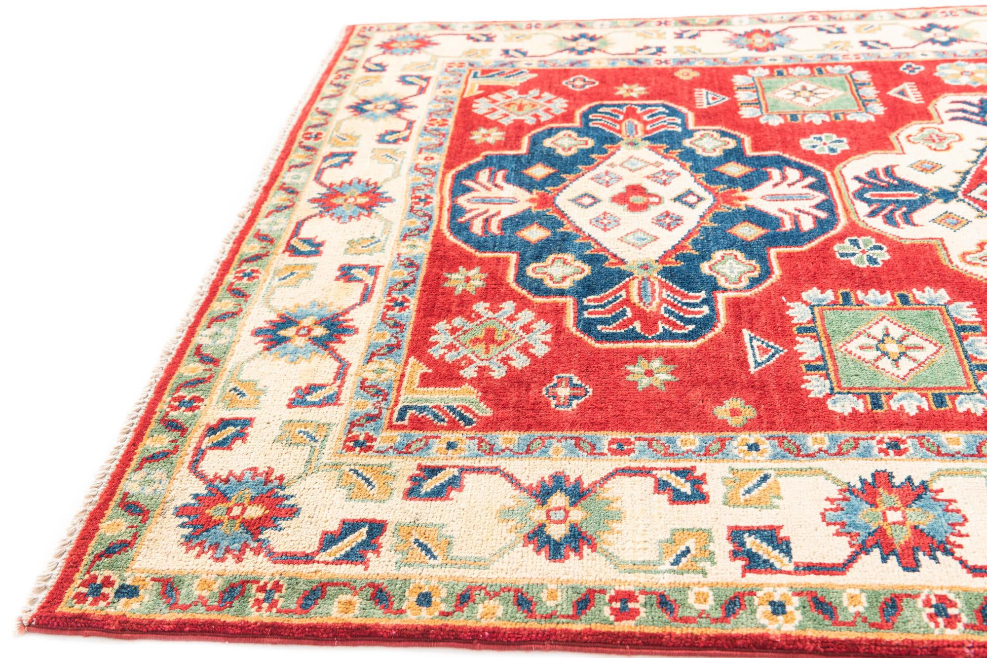 4' x 5' 10 Hand Knotted Kazak Rug