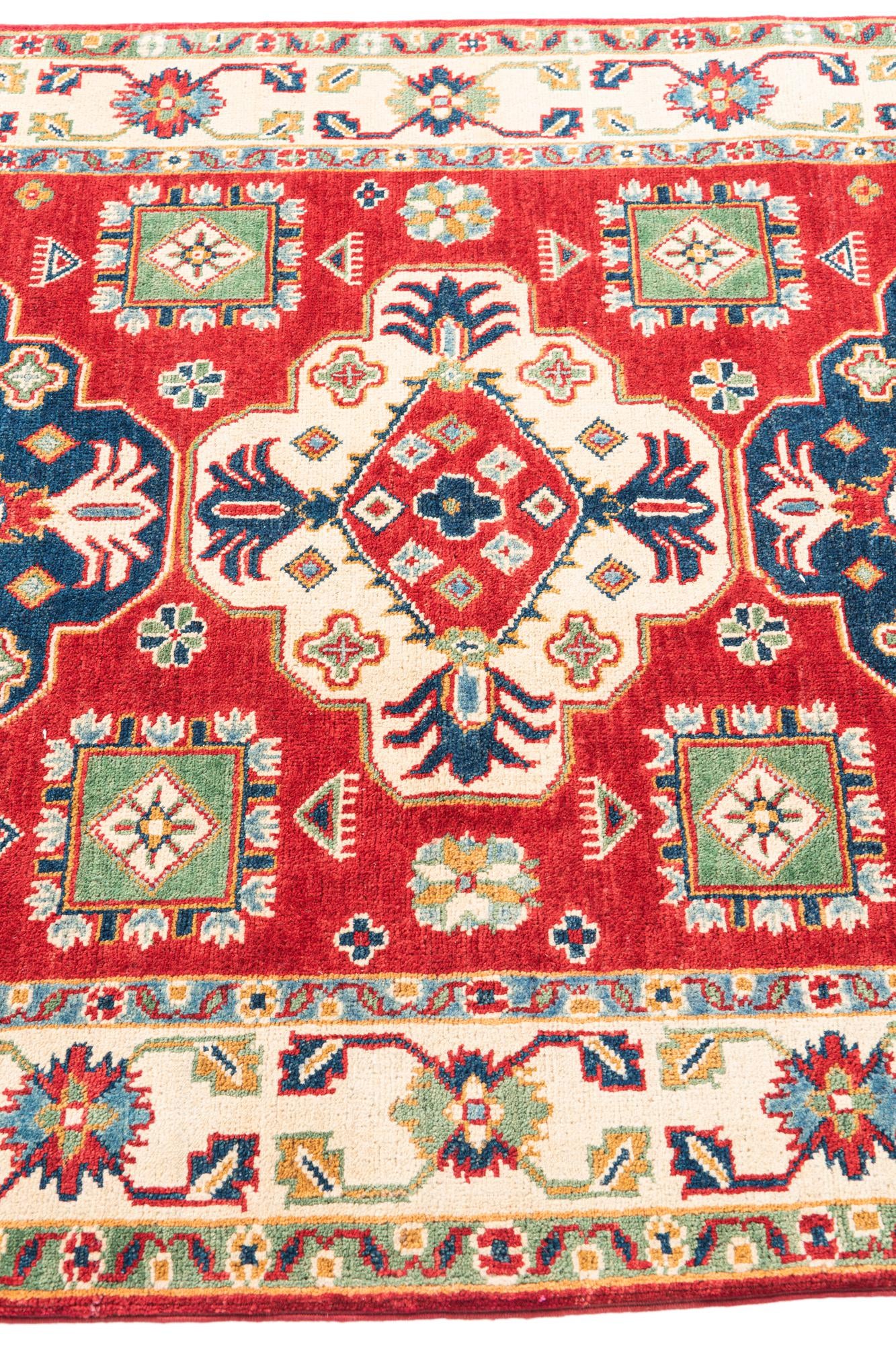 4' x 5' 10 Hand Knotted Kazak Rug