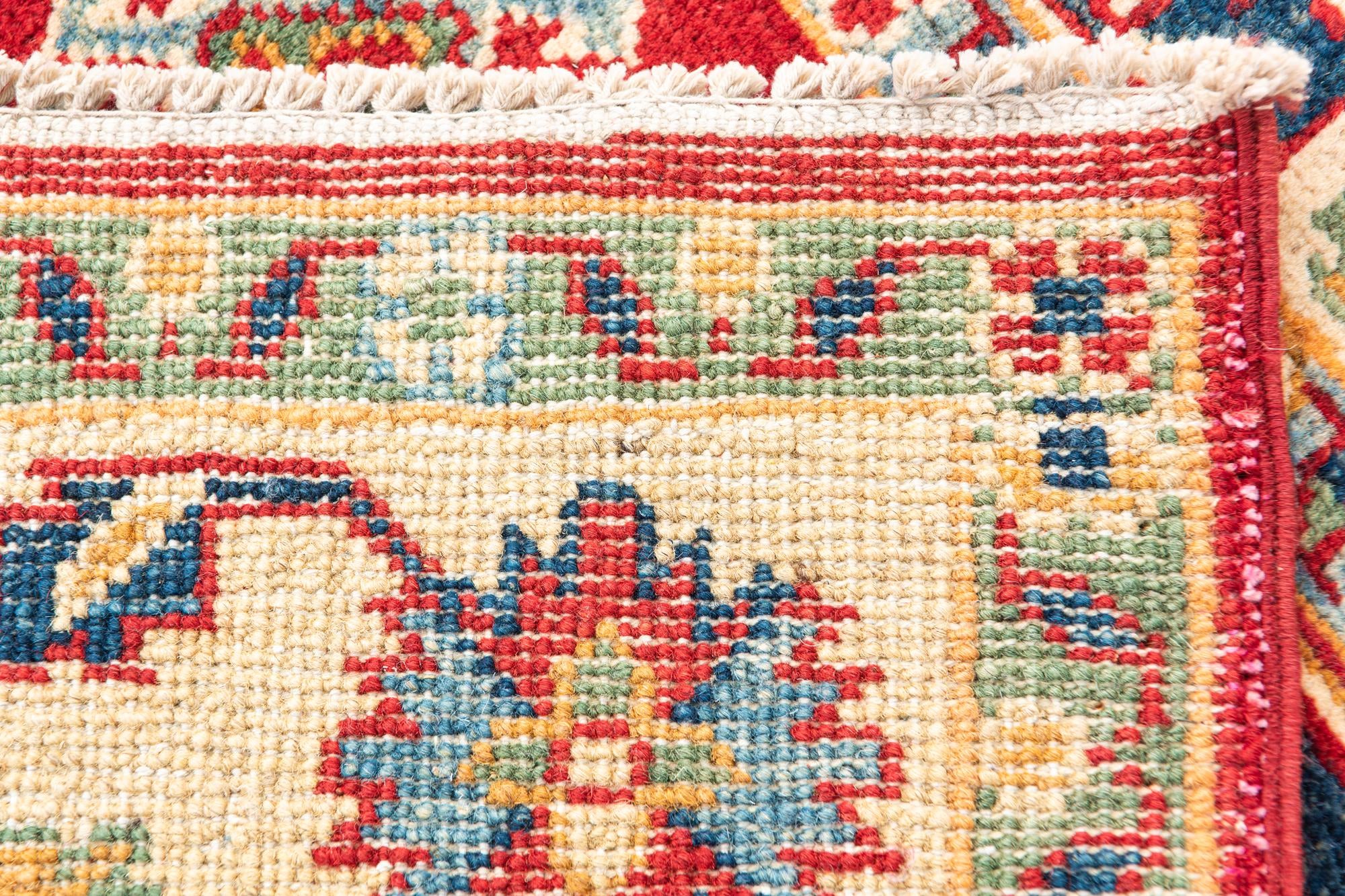4' x 5' 10 Hand Knotted Kazak Rug