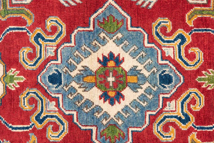 Detail image of 3' 10 x 6' Hand Knotted Kazak Rug