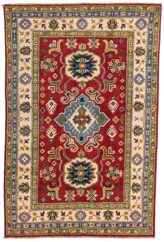 3' 10 x 6' Hand Knotted Kazak Rug