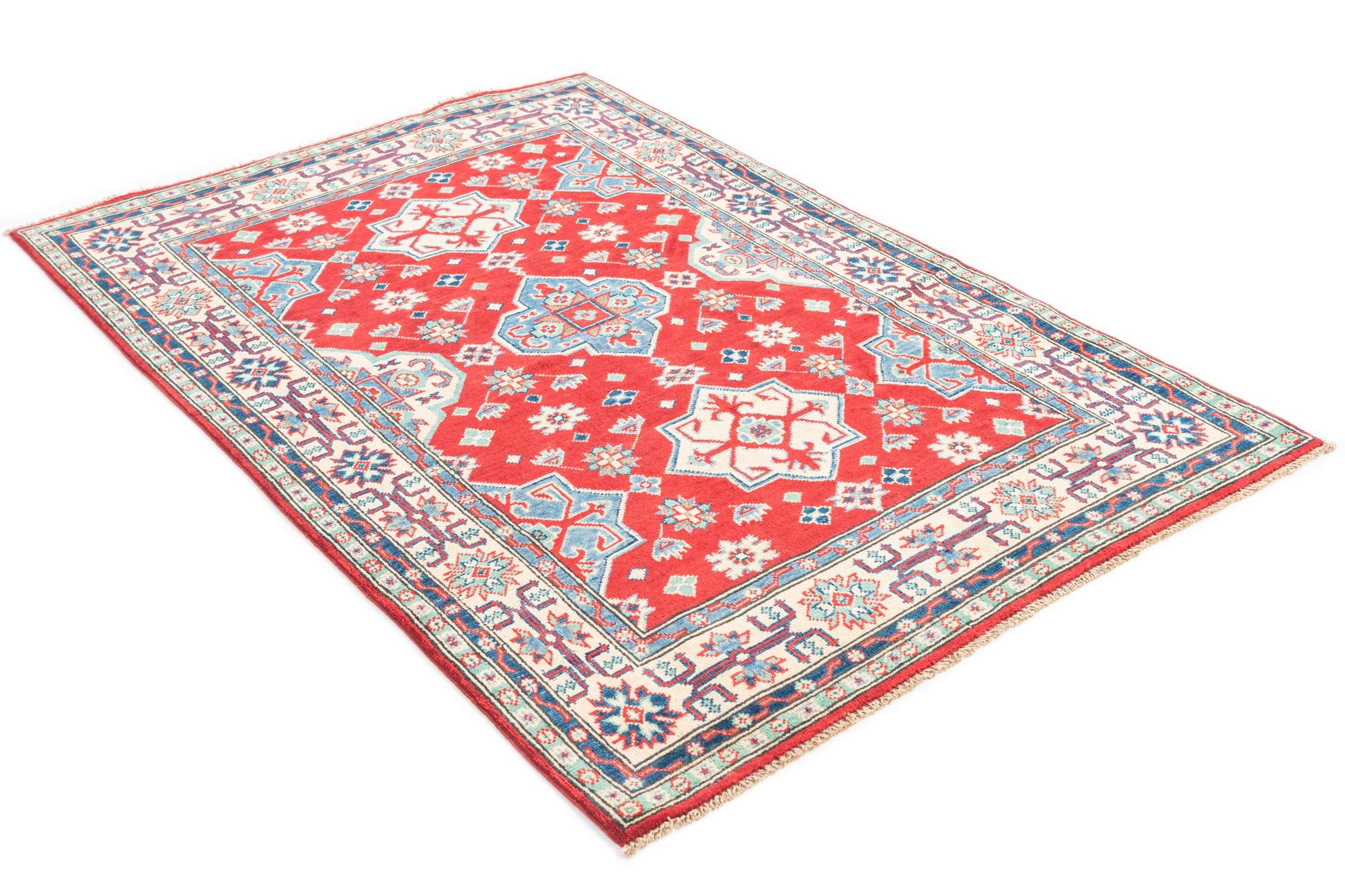 4' x 6' Hand Knotted Kazak Rug