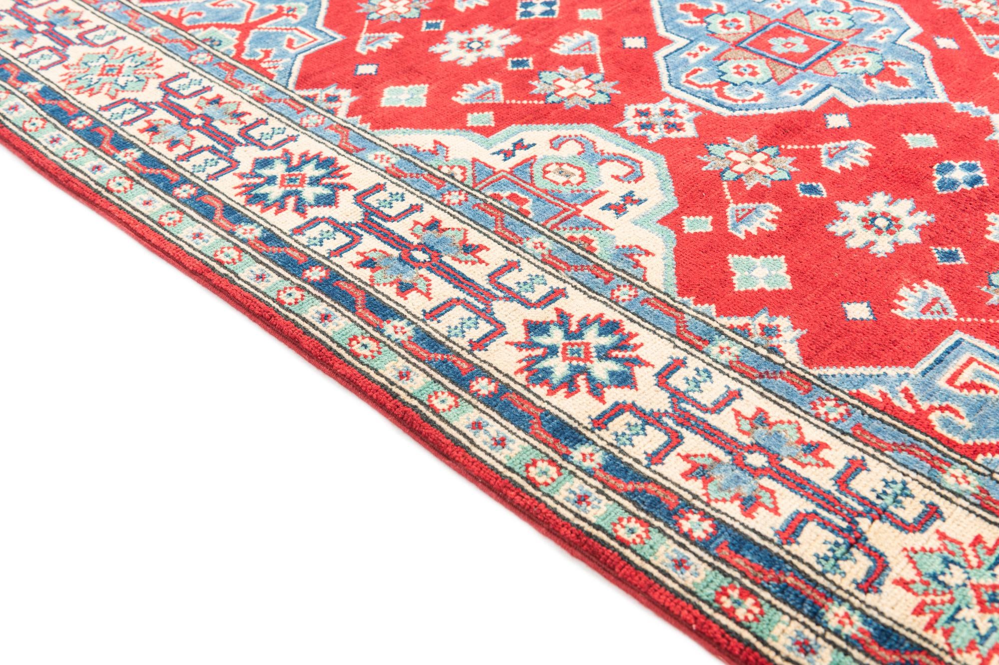 4' x 6' Hand Knotted Kazak Rug