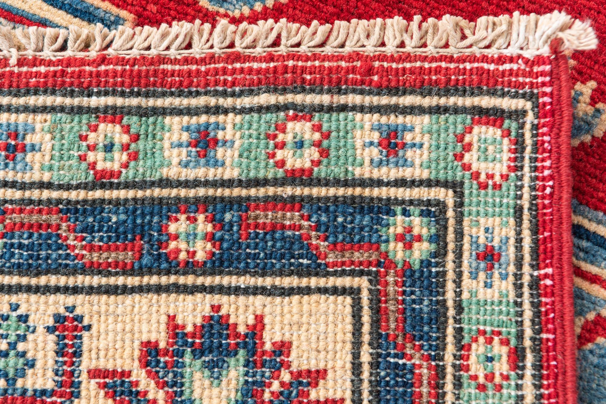 4' x 6' Hand Knotted Kazak Rug