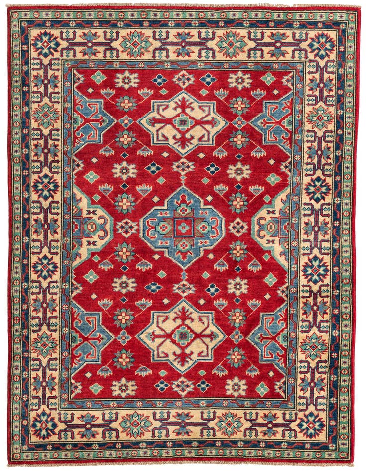 Detail image of 4' x 6' Hand Knotted Kazak Rug