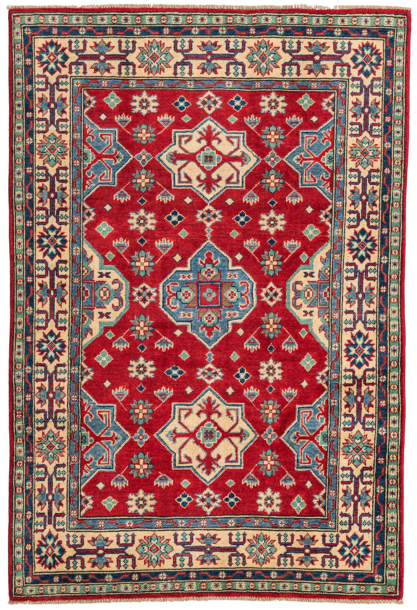 4' x 6' Hand Knotted Kazak Rug