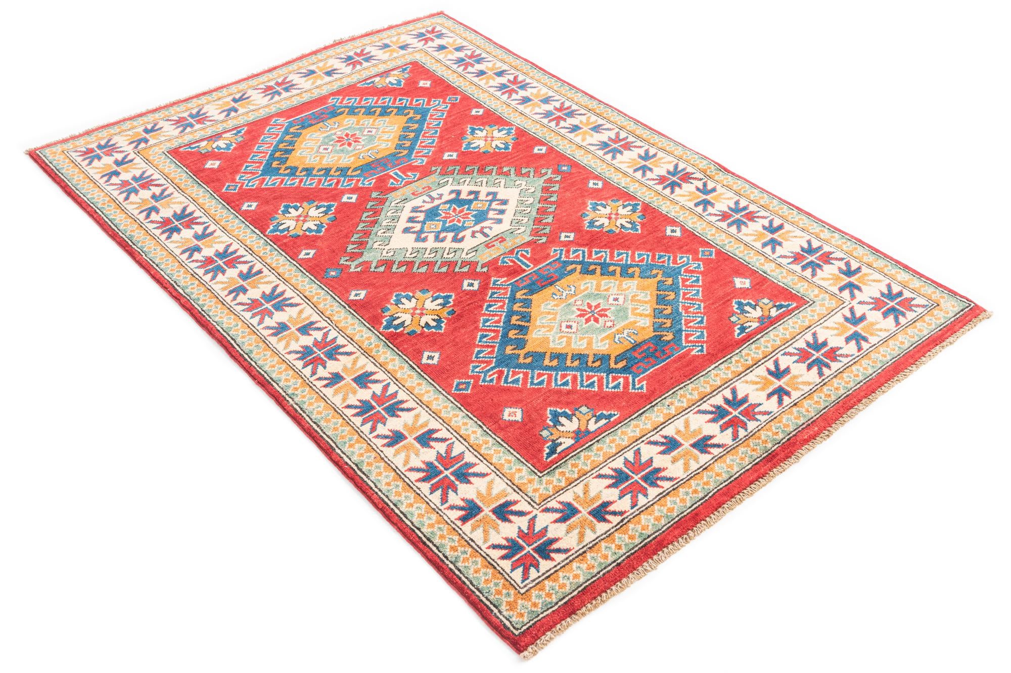 3' 9 x 5' 7 Hand Knotted Kazak Rug
