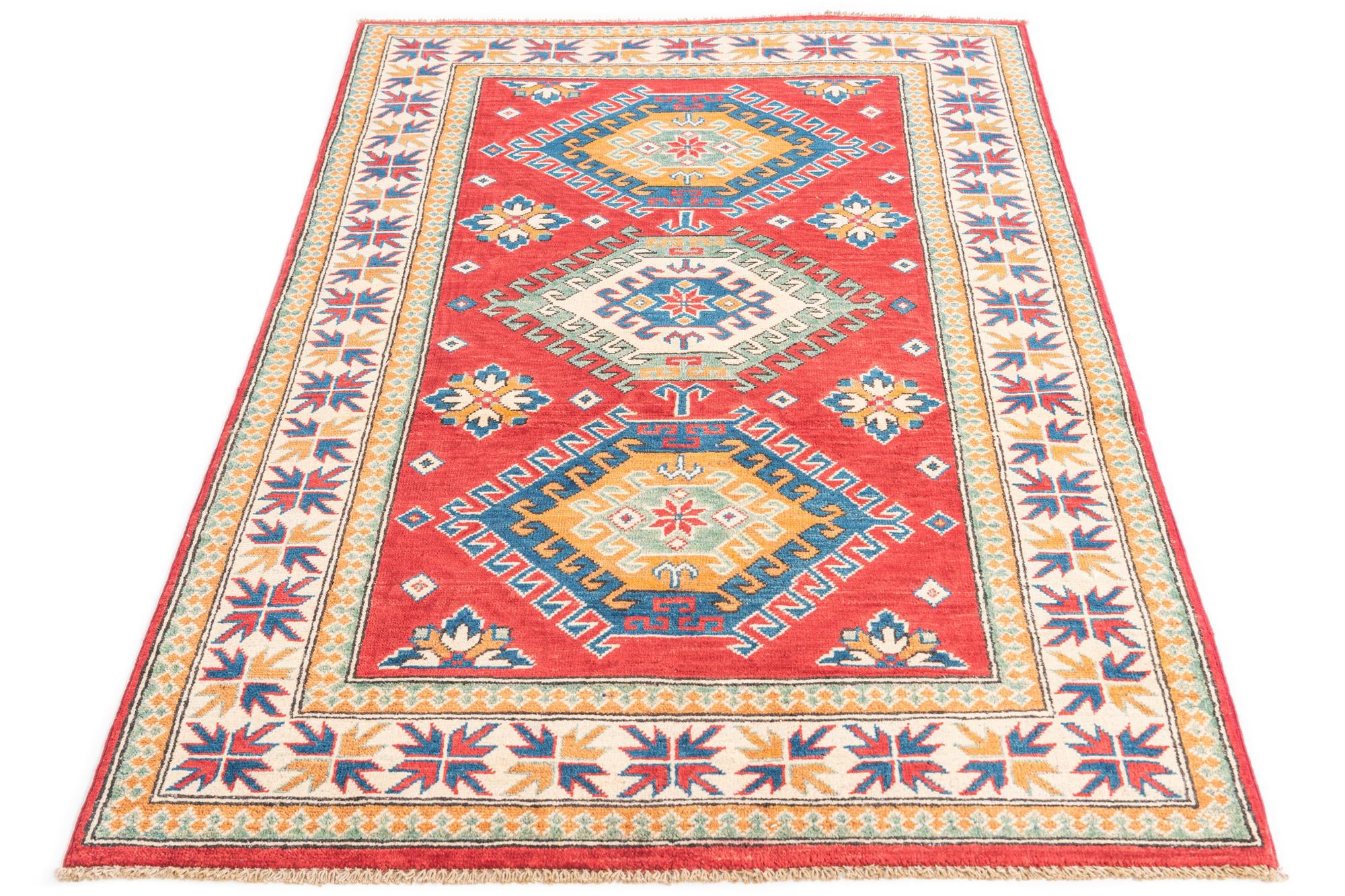 3' 9 x 5' 7 Hand Knotted Kazak Rug