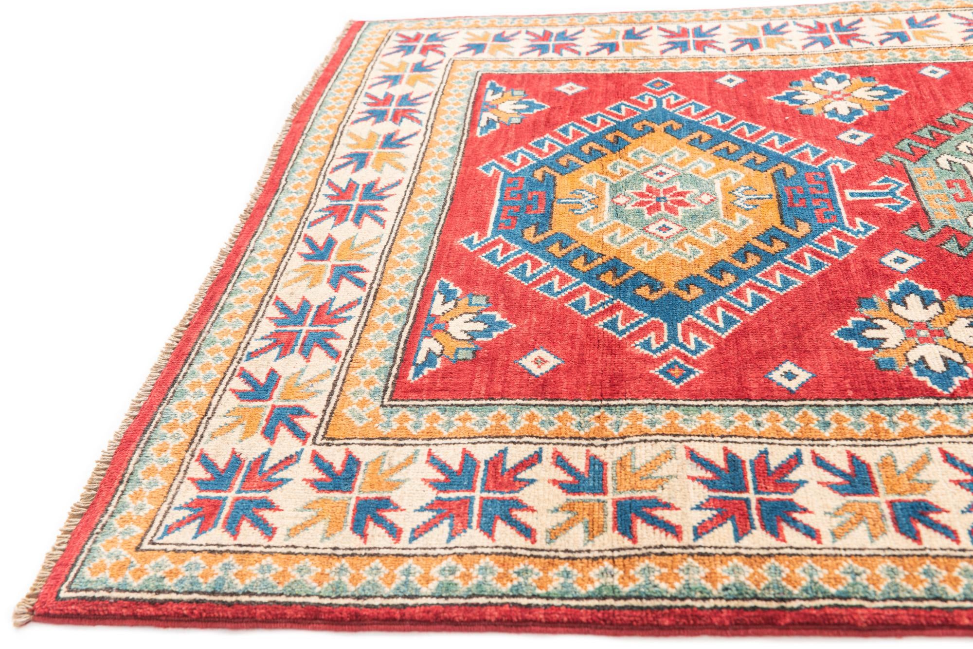 3' 9 x 5' 7 Hand Knotted Kazak Rug