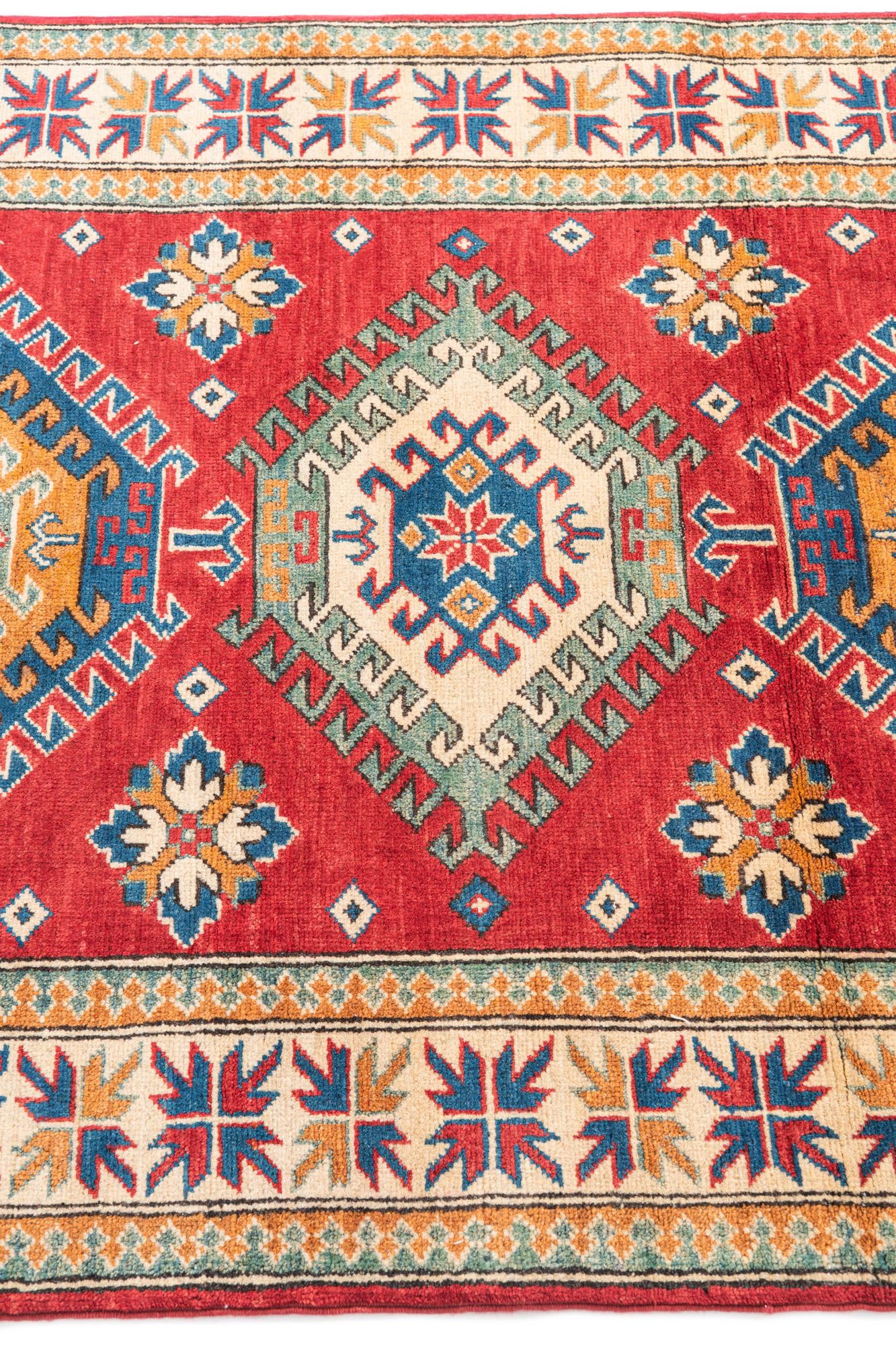 3' 9 x 5' 7 Hand Knotted Kazak Rug