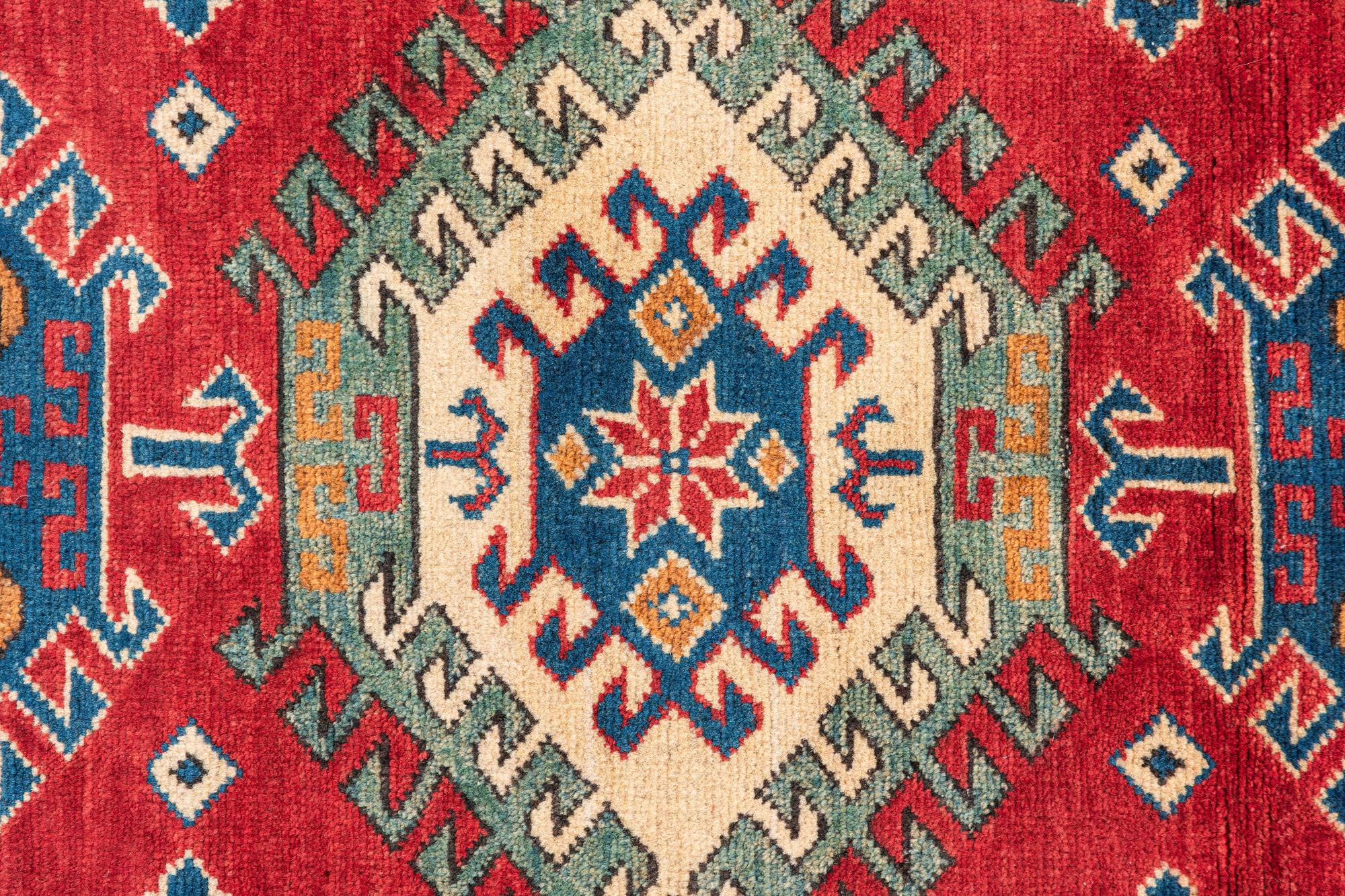 3' 9 x 5' 7 Hand Knotted Kazak Rug