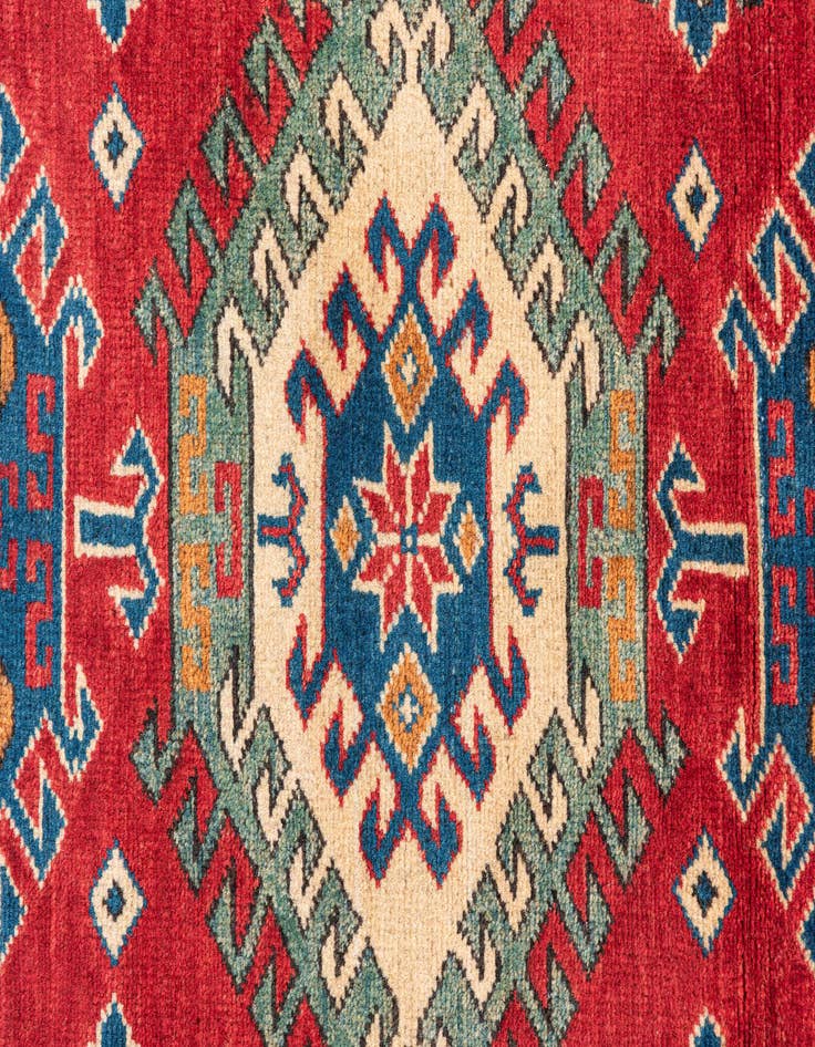 Detail image of 3' 9 x 5' 7  Hand Knotted Kazak Rug