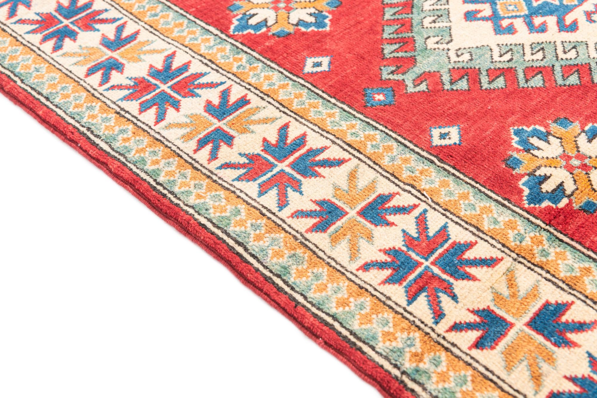 3' 9 x 5' 7 Hand Knotted Kazak Rug