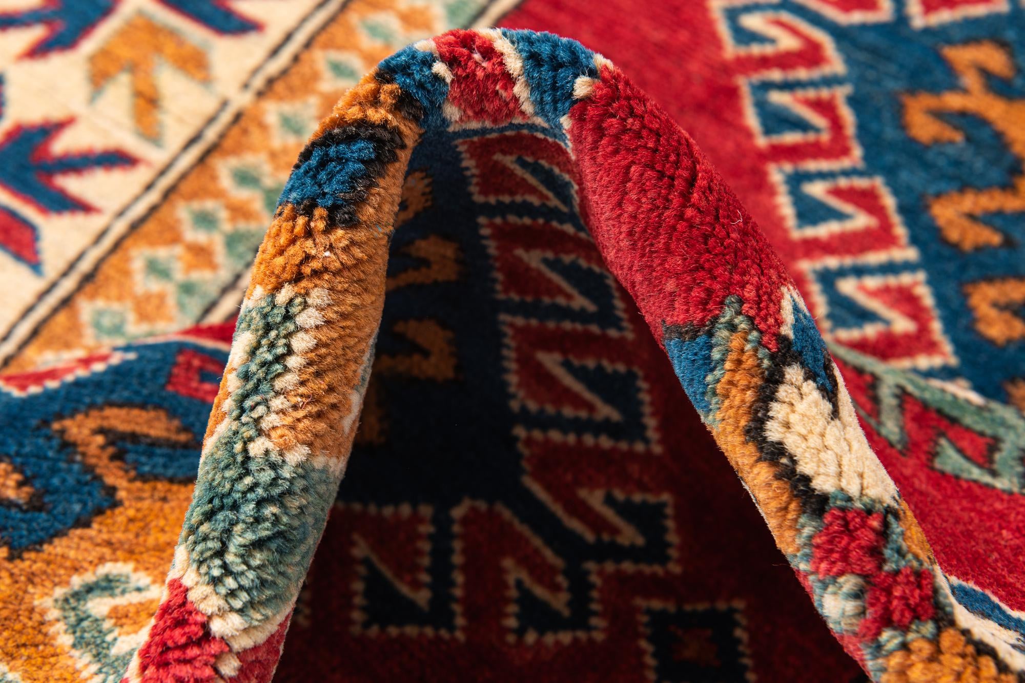 3' 9 x 5' 7 Hand Knotted Kazak Rug
