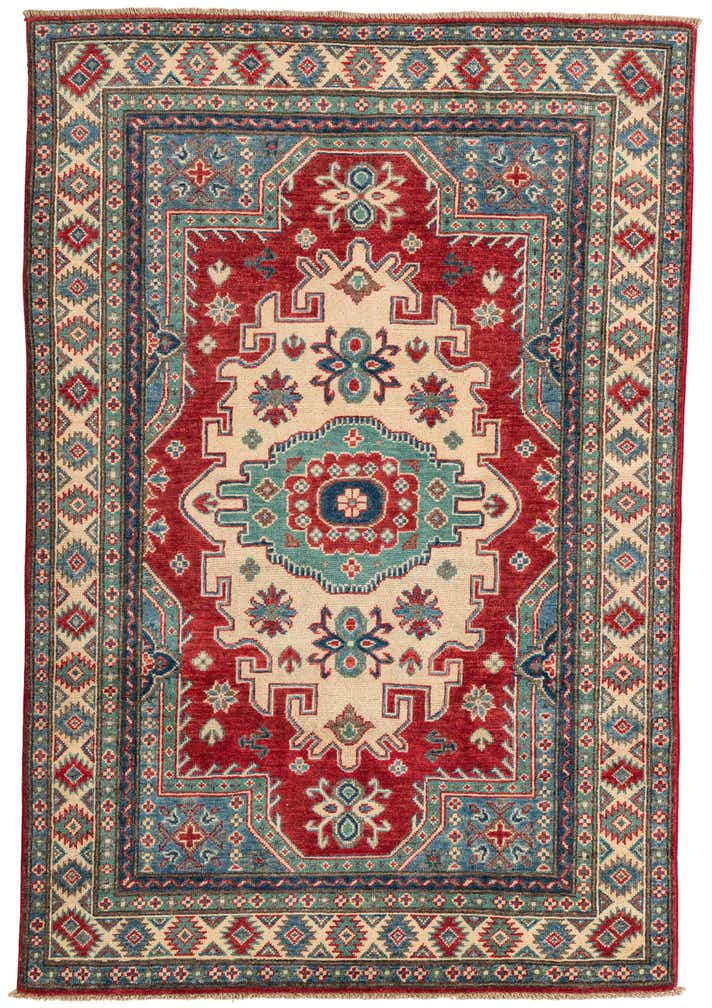 4' x 6' 1 Hand Knotted Kazak Rug