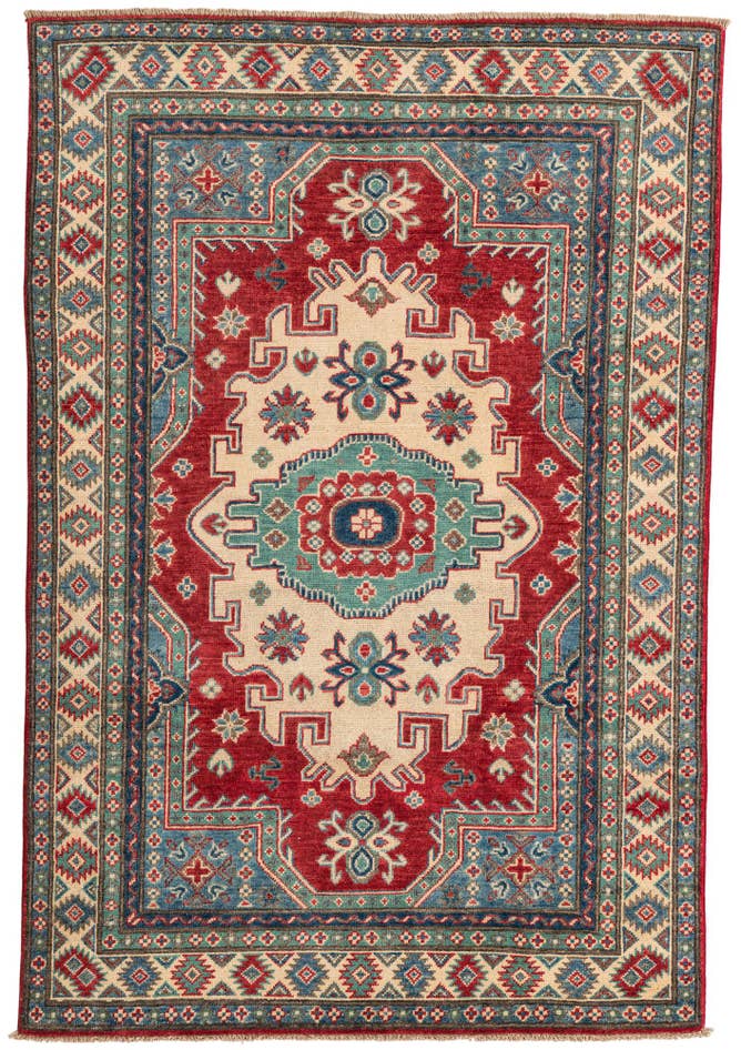 Detail image of 4' x 6' 1 Hand Knotted Kazak Rug