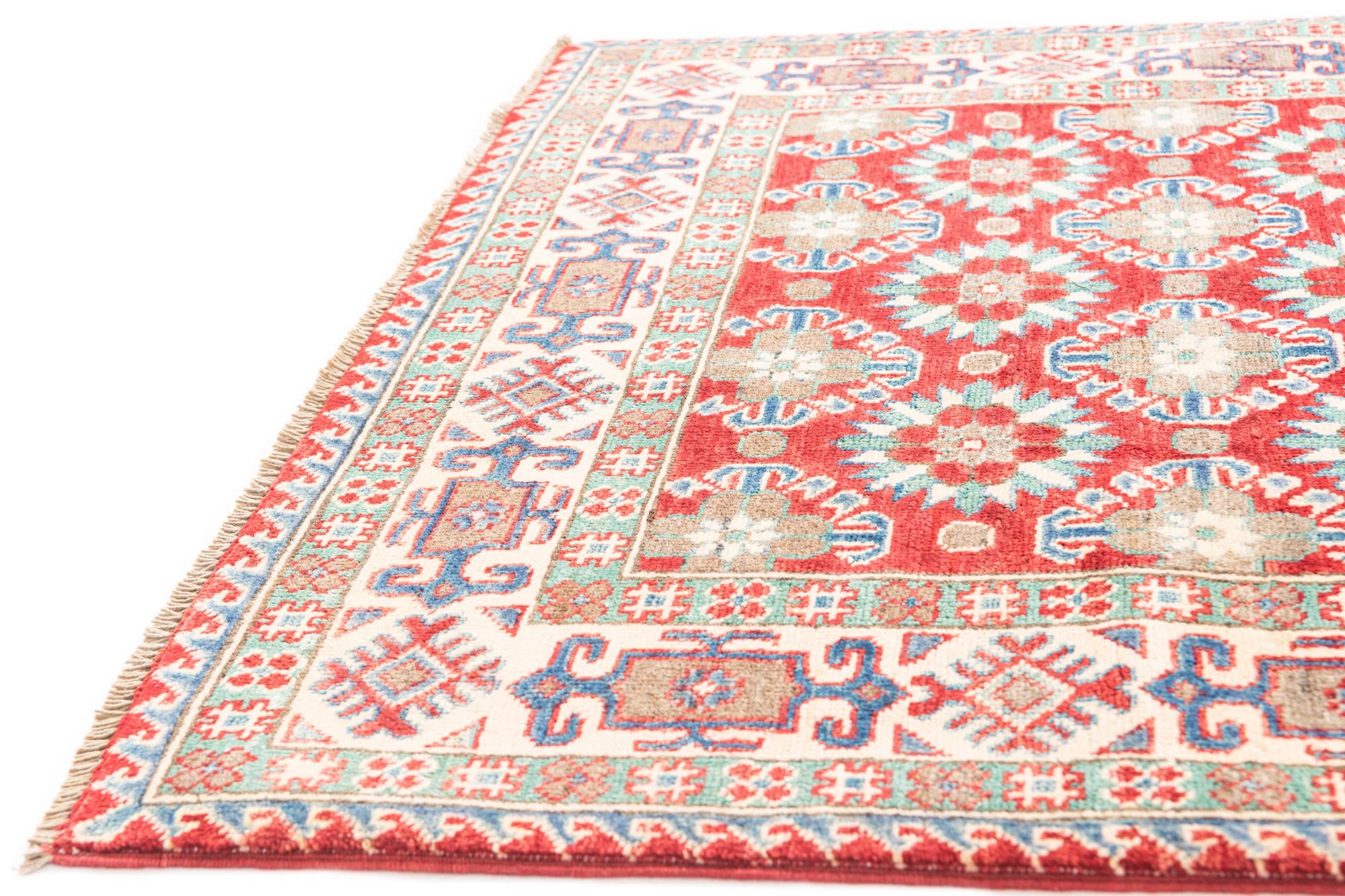 4' x 5' 10 Hand Knotted Kazak Rug