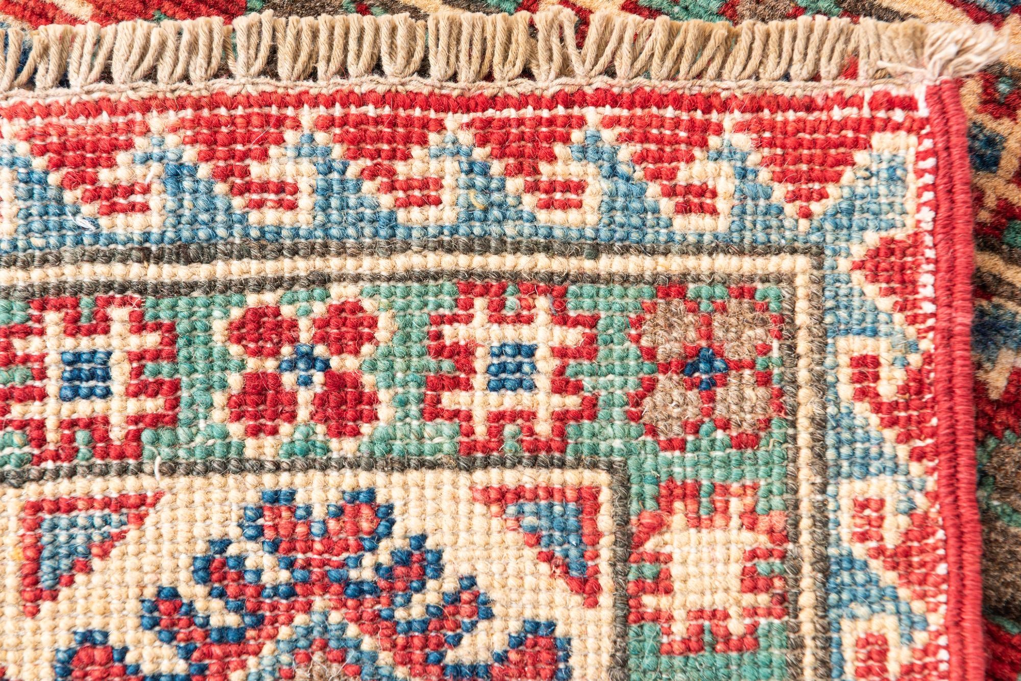 4' x 5' 10 Hand Knotted Kazak Rug