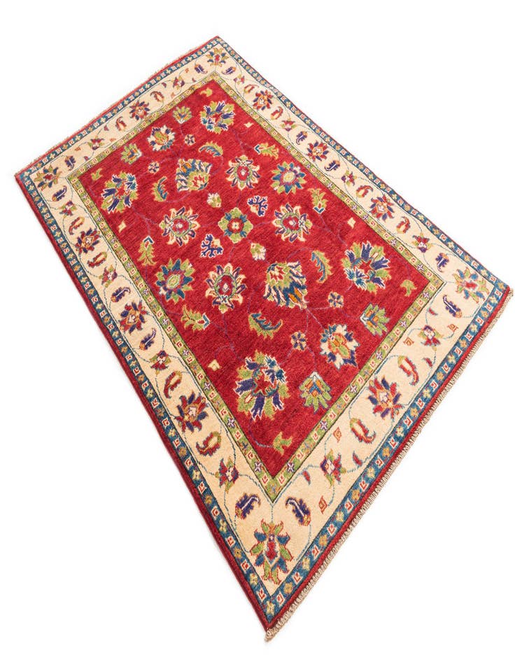 Detail image of 3' 10 x 6'  Hand Knotted Kazak Rug