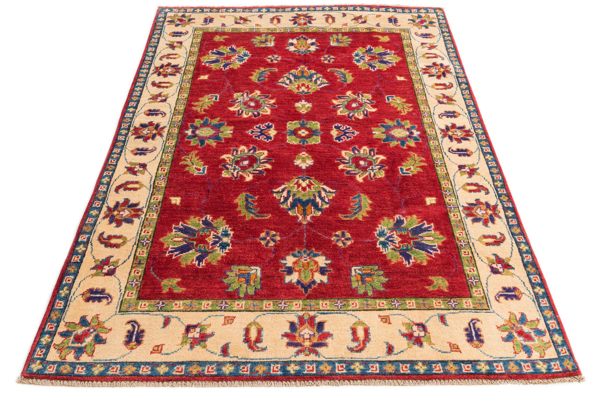 3' 10 x 6' Hand Knotted Kazak Rug