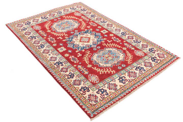 4' x 6' Hand Knotted Kazak Rug