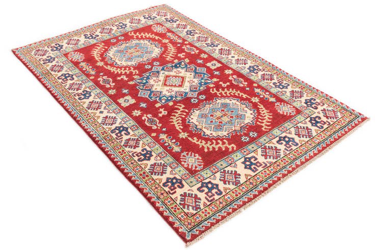 Detail image of 4' x 6' Hand Knotted Kazak Rug