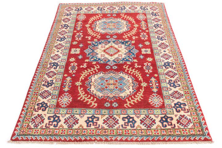 4' x 6' Hand Knotted Kazak Rug